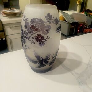 Antique Cameo Satin Glass